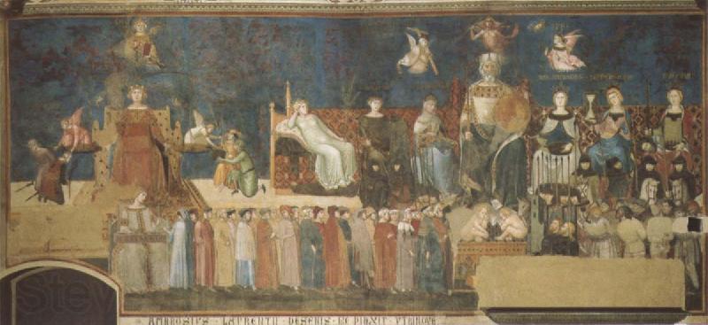 Ambrogio Lorenzetti Allegory of Good and Bad Government Norge oil painting art